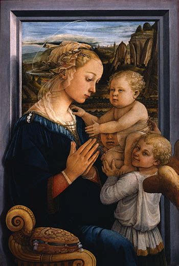 La Virgen con el Niño y dos ángeles de Filippo Lippi (Galería Uffizi)
