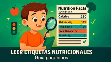 tabla de pautas nutricionales para niños