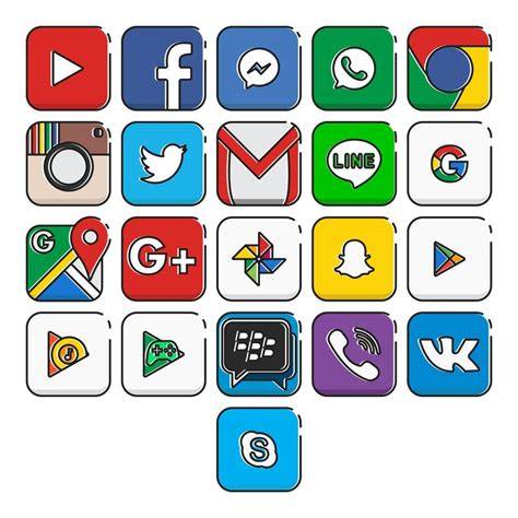Iconos de diferentes aplicaciones populares conectadas a una plataforma central
