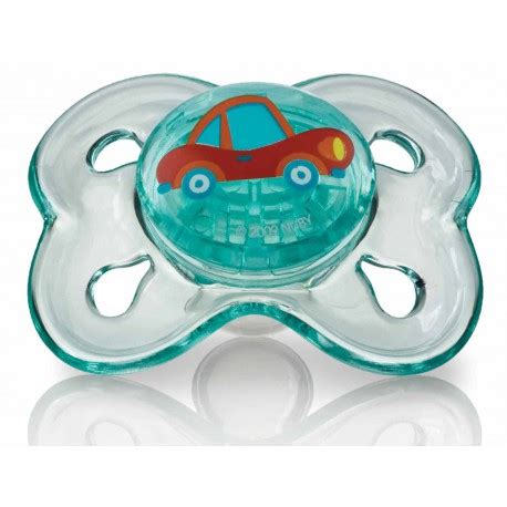 Diseño de chupetes Nûby con escudo mariposa y animalitos