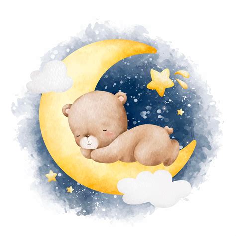 Ilustración de osos sobre una luna con estrellas, representando la colección Amorosos de Pirulos.