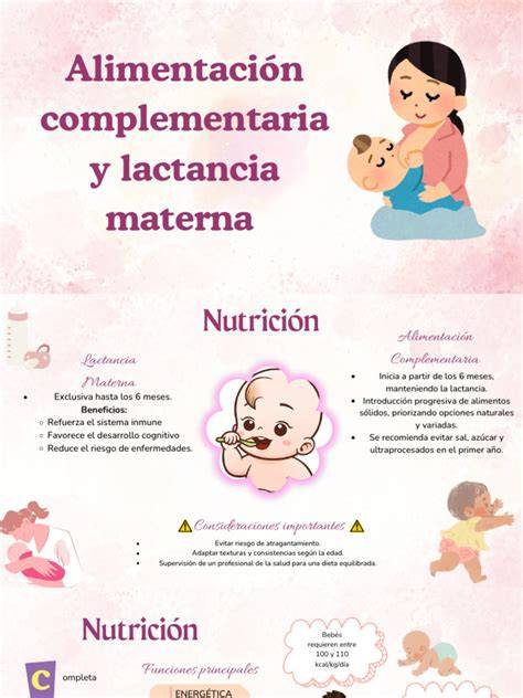 Esquema sobre la transición de la lactancia a la alimentación complementaria