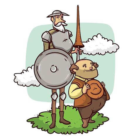 Ilustración de Don Quijote comiendo 