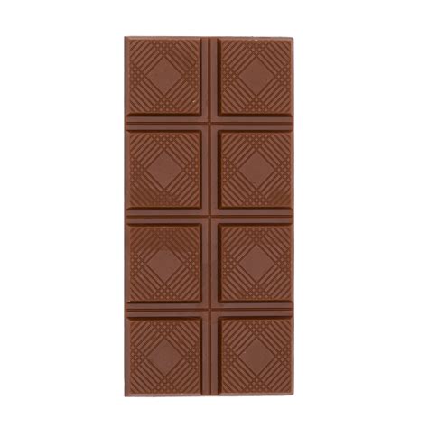Ilustración de una tableta de chocolate con una capa blanquecina superficial.