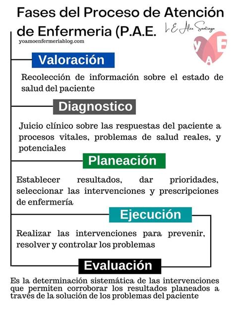 Esquema de las fases interconectadas del Proceso de Atención de Enfermería