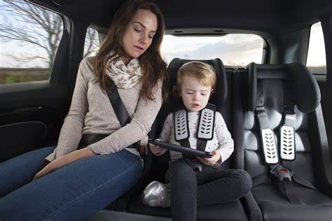 Esquema de la silla de coche Multimac instalada en el asiento trasero
