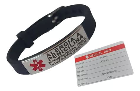Brazalete de alerta médica para alergias