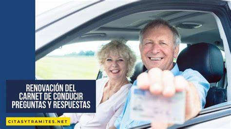 Infografía del proceso simplificado de renovación del carnet de conducir en un centro médico