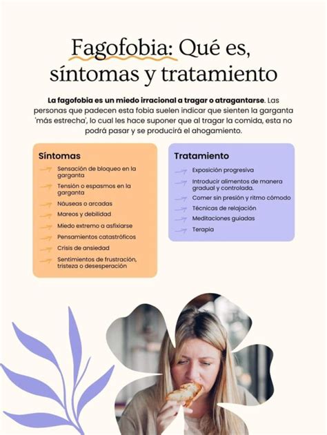 Infografía sobre los tratamientos para la fagofobia