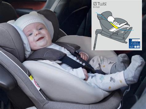 Esquema de un bebé en silla de coche con soporte de cuello adecuado