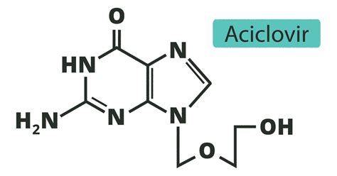 Estructura química del aciclovir