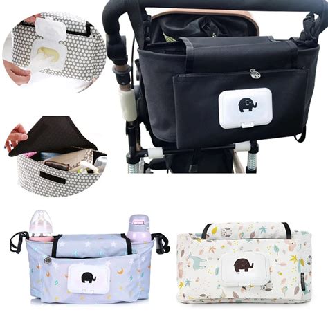 Foto de una bolsa de pañales con todas sus funcionalidades (impermeabilidad, compartimentos, accesorios)