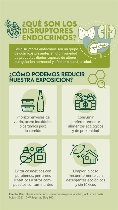 Infografía: Tipos de disruptores endocrinos y sus fuentes comunes