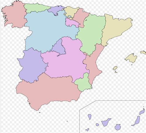 Mapa de España coloreado por comunidades autónomas destacando los nombres líderes en cada región.