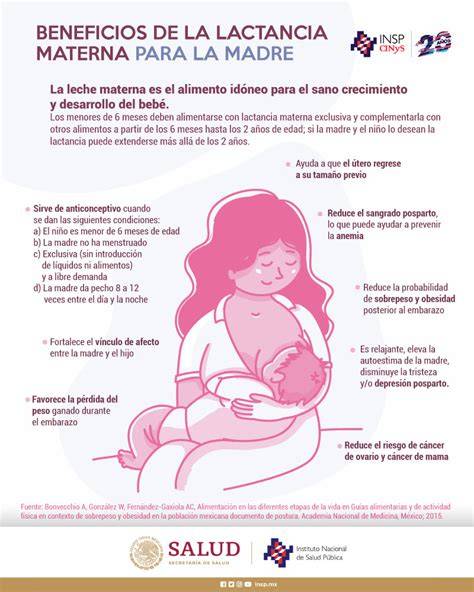 Infografía: Beneficios de la lactancia materna para la salud del bebé y la madre