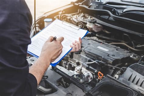 Esquema de revisión de coche antes de un viaje