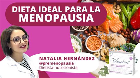 Tabla con consejos para una dieta saludable en la menopausia