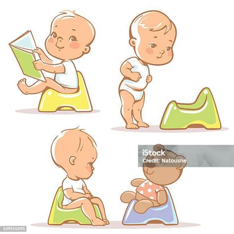 Ilustración de un orinal para niños y un reductor de váter