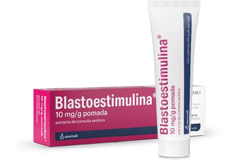Esquema de las diferentes presentaciones de Blastoestimulina: pomada, crema, polvo y óvulos