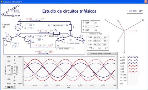 Diagrama fasorial de voltajes en un sistema trifásico