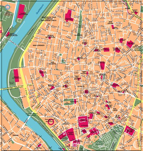 Mapa de la zona de Nuevo Torneo en Sevilla con puntos de interés nocturno