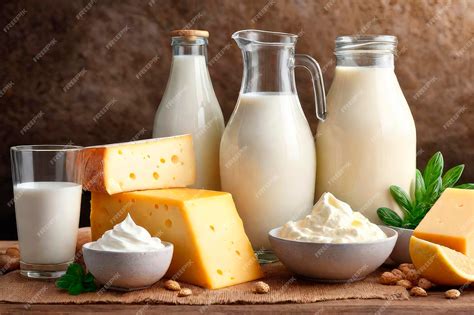 Collage de productos lácteos: dulce de leche, mantequilla y queso mozzarella de búfala.