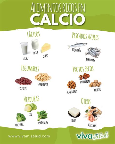 Infografía mostrando alternativas de alimentos ricos en calcio para madres lactantes.