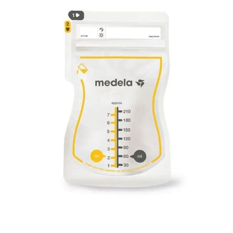 Bolsas de lactancia Medela con leche materna