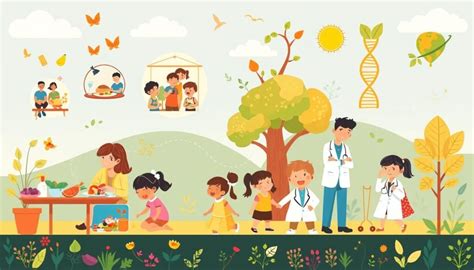 Infografía: Factores clave que afectan el crecimiento infantil (genética, nutrición, ambiente, salud)
