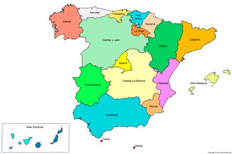 Mapa de España con una comparativa de los salarios médicos por comunidades autónomas