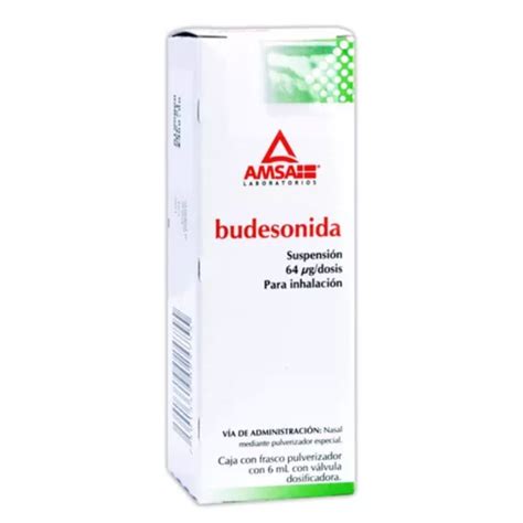 Esquema de un pulverizador nasal para la administración de Budesonida