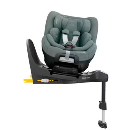 Esquema: Funcionamiento de SlideTech y rotación 360 grados en silla de coche Maxi-Cosi
