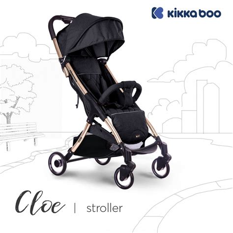 Diseño de la silla de paseo Kikkaboo CAILA con su estructura ligera de aluminio y sistema de plegado automático.