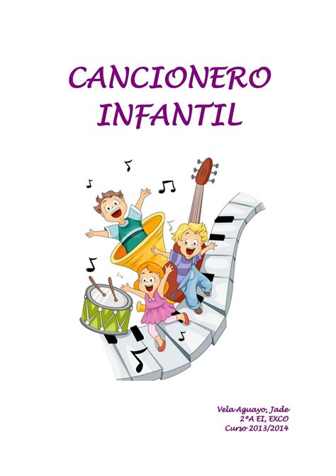 Ilustración de un cancionero infantil tradicional rodeado de motivos de juegos de antaño