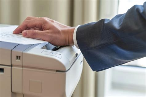 Persona imprimiendo un documento desde una impresora de casa