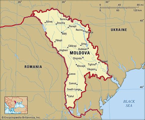Mapa que muestra la ruta de Odesa a Chisinau, Moldavia