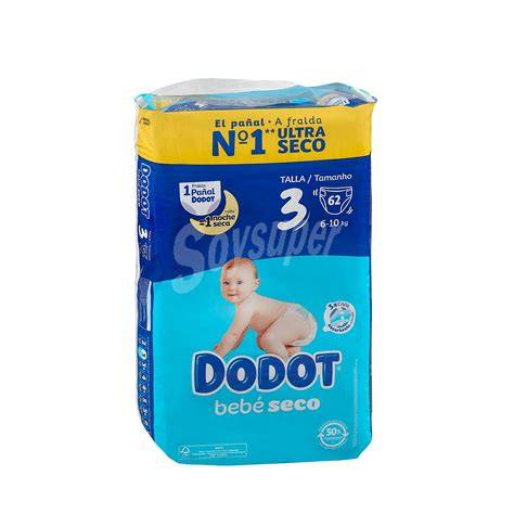 Foto de pañales Dodot Bebé Seco Talla 3 con su empaque