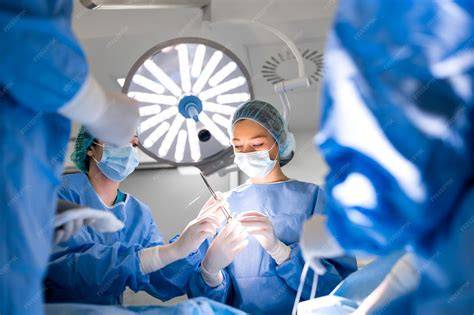 Equipo médico pediátrico en quirófano o consulta