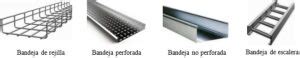 Esquema comparativo de diferentes tipos de bandejas portacables