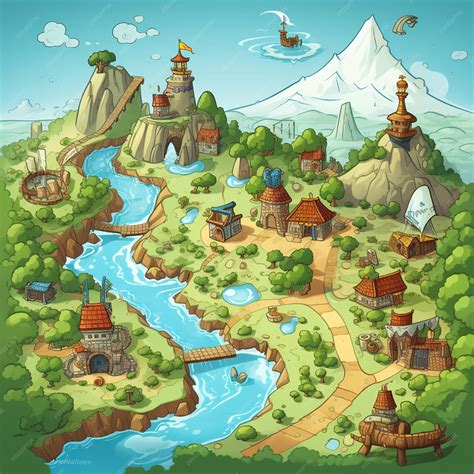Mapa de la aldea indicando el camino hacia la Casa Beneviento