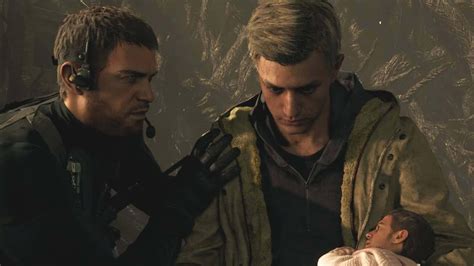 Ethan Winters enfrentándose a un licántropo en la aldea