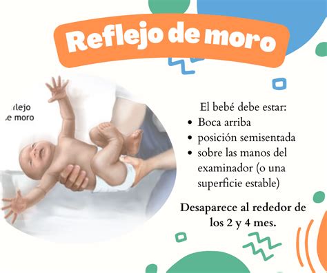 Ilustración del reflejo de Moro en un bebé