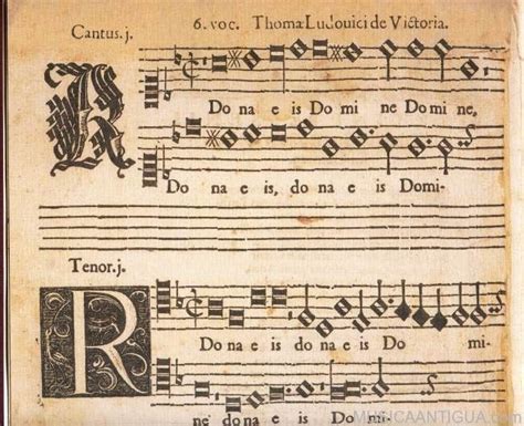 Partitura antigua de música ibérica para órgano