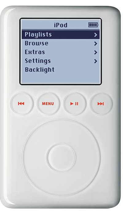 Esquema de la rueda táctil (Click Wheel) del iPod Classic indicando botones de navegación y menú