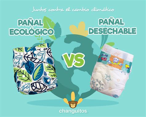 infografía comparativa de la descomposición de pañales convencionales vs. ecológicos