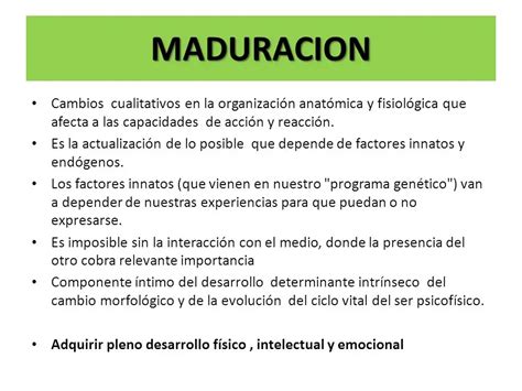 Esquema sobre la importancia de la maduración orgánica y el desarrollo psicomotor en bebés prematuros.