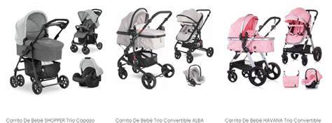 Esquema comparativo entre carrito Dúo (capazo y silla) y Trío (capazo, silla y grupo 0+)