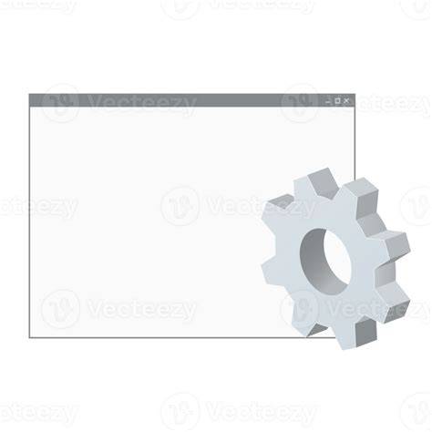 Icono de engranaje o ventana de configuración