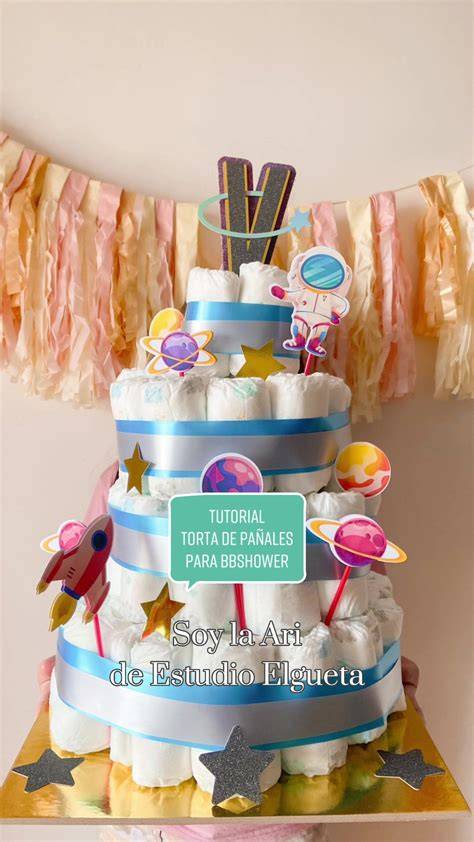 Organización de materiales para manualidades con pañales