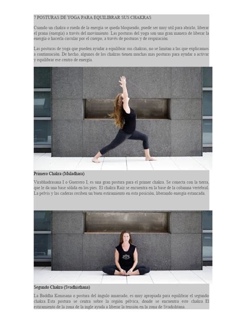 Secuencia de posturas de yoga para equilibrar el Svadhisthana Chakra, mostrando ejemplos como la Postura del Cuervo y la Postura de la Mariposa.